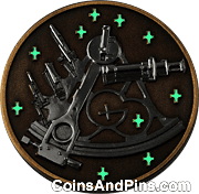 Sextant Geocoin glowing